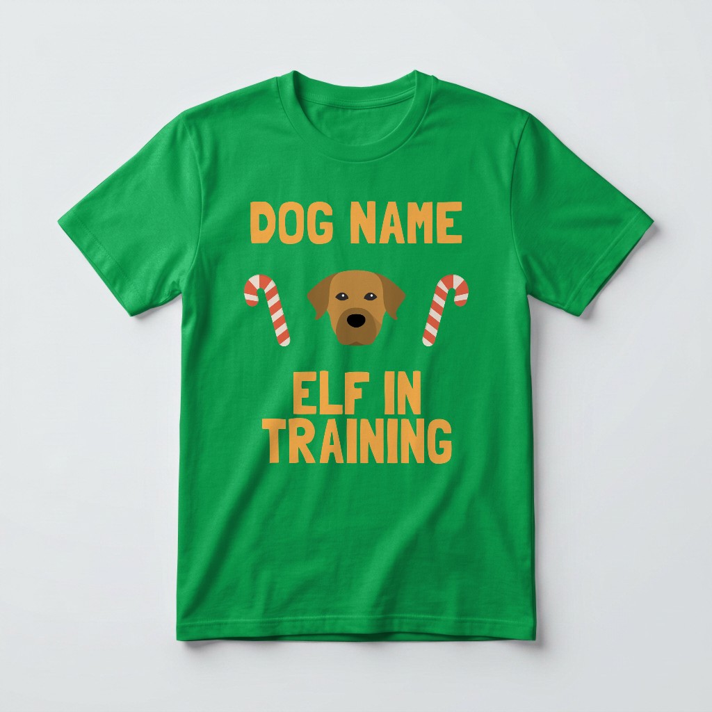 Elf In Training: Personalized {breedFullName} T-Shirt
