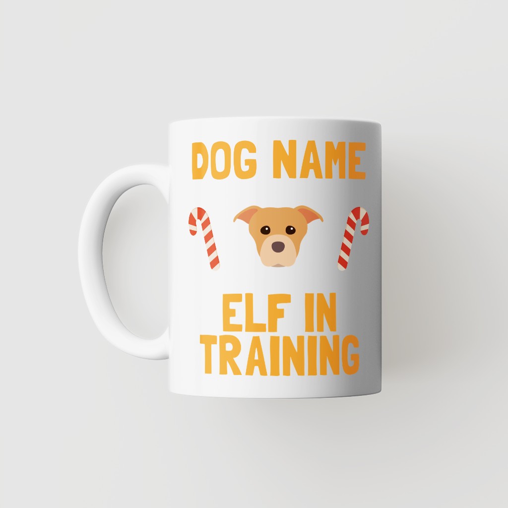 Elf In Training: Personalised {breedFullName} Mug