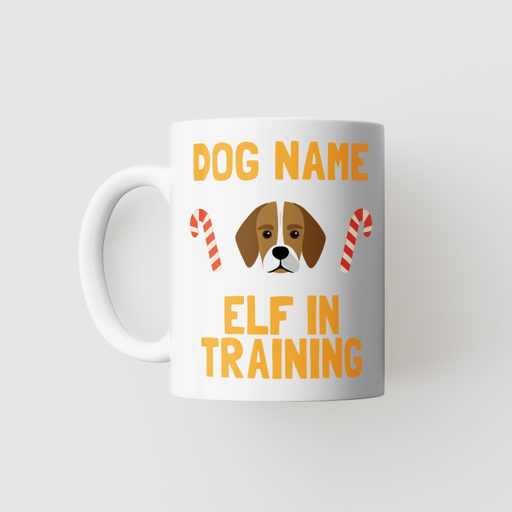 Elf In Training: Personalised {breedFullName} Mug