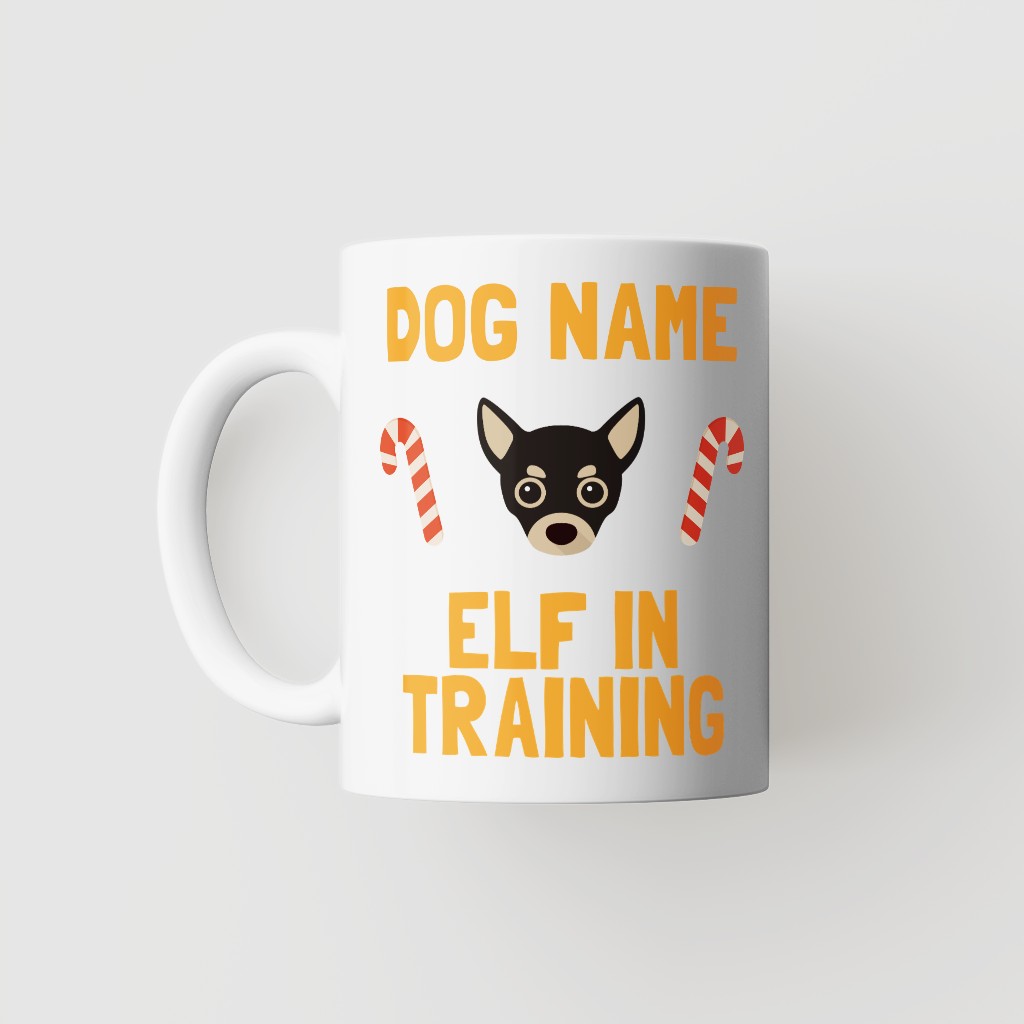 Elf In Training: Personalised {breedFullName} Mug