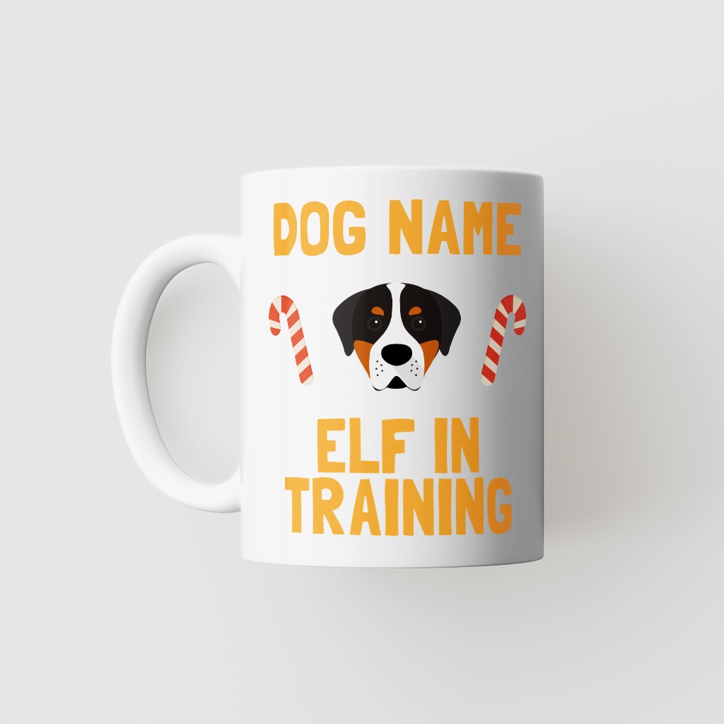 Elf In Training: Personalised {breedFullName} Mug