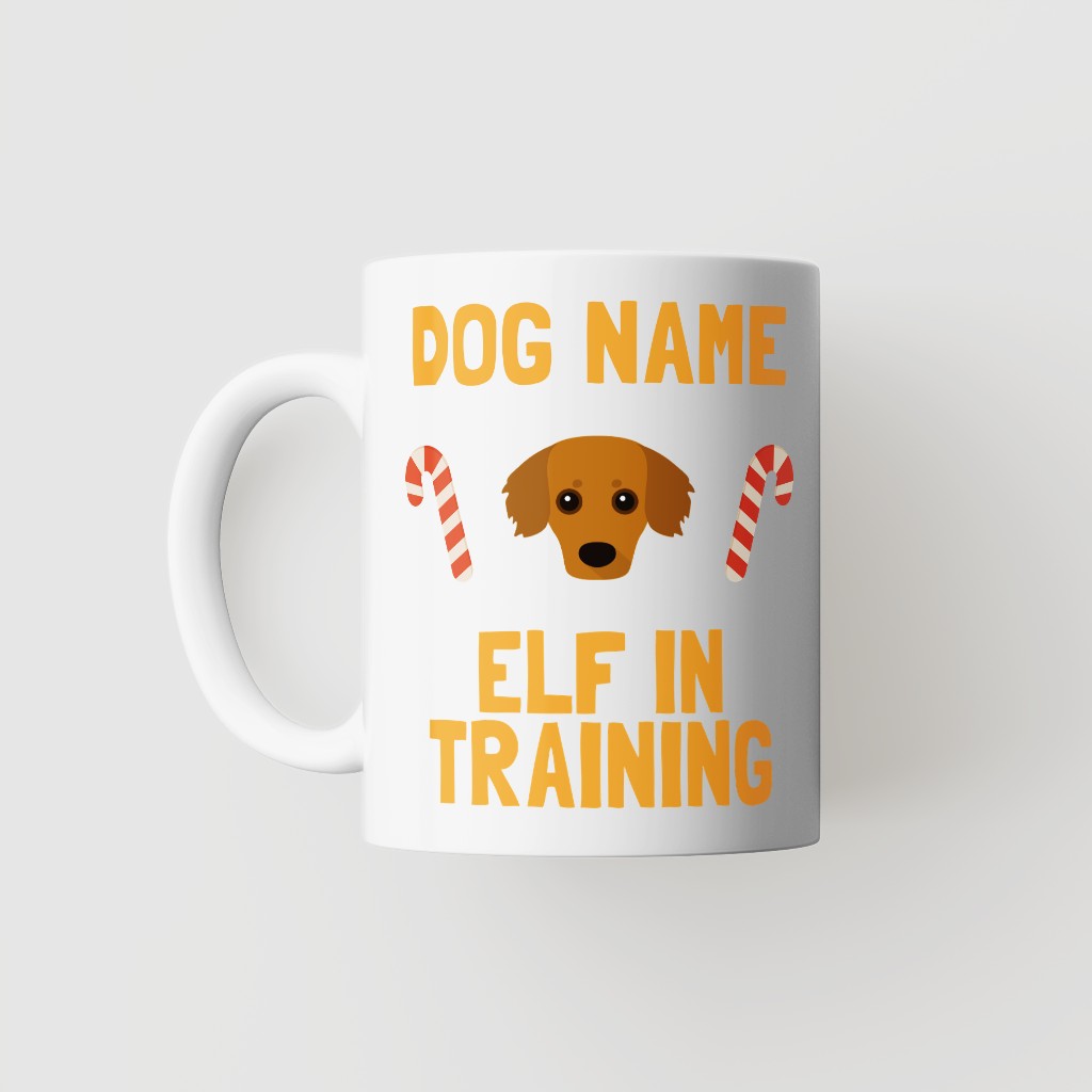 Elf In Training: Personalised {breedFullName} Mug