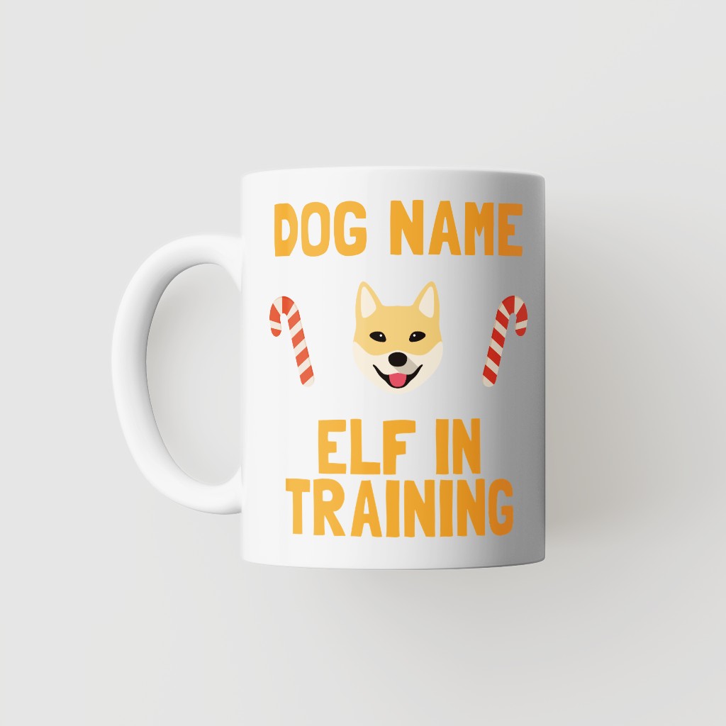 Elf In Training: Personalised {breedFullName} Mug