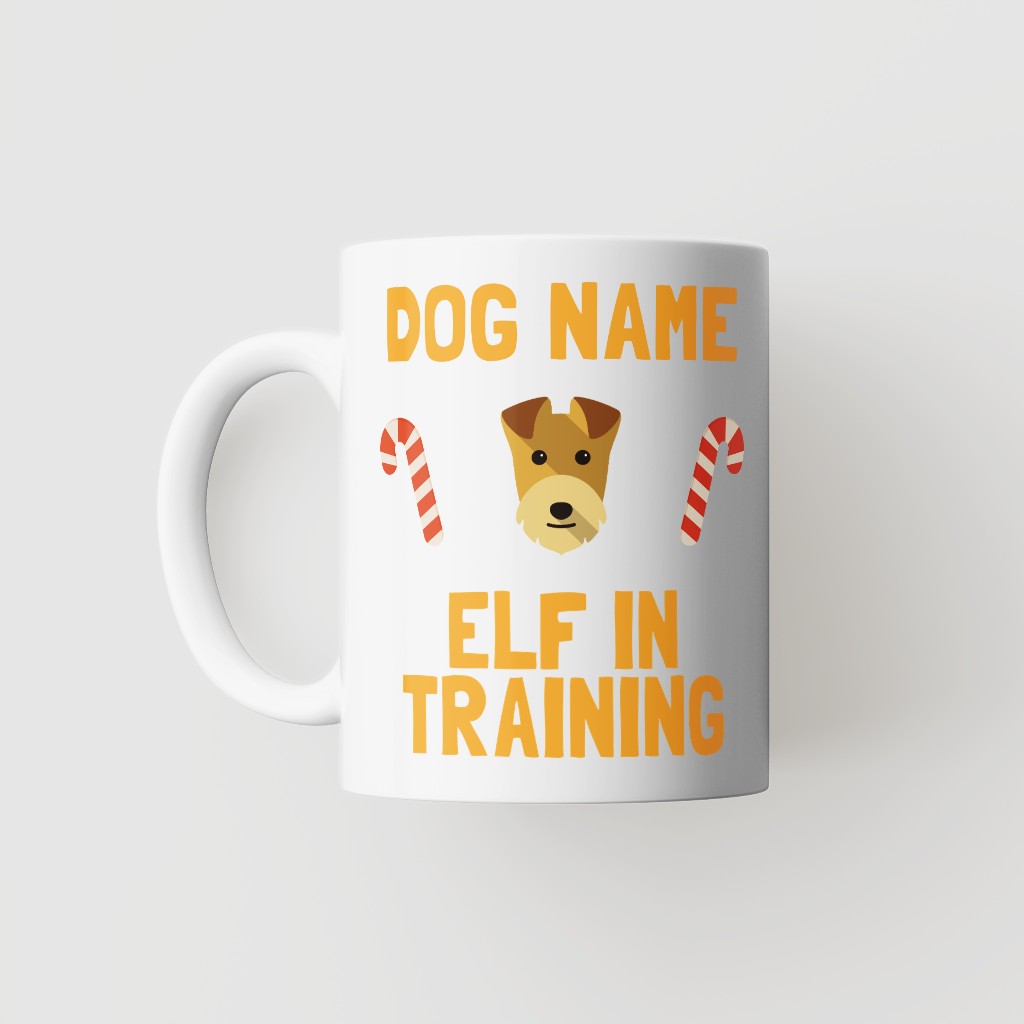 Elf In Training: Personalised {breedFullName} Mug