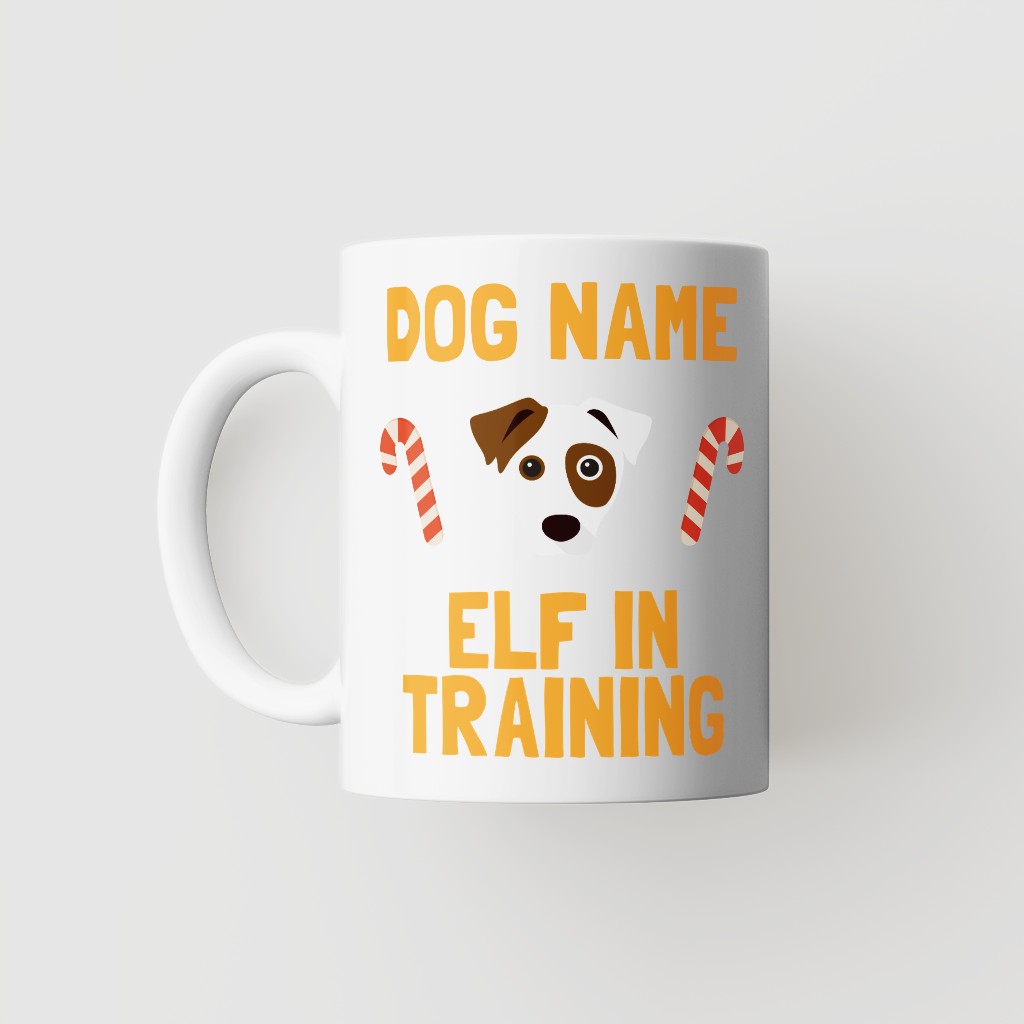 Elf In Training: Personalised {breedFullName} Mug