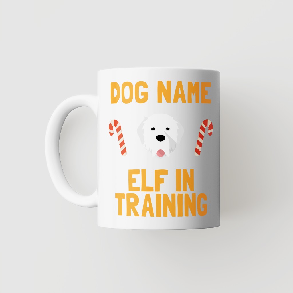 Elf In Training: Personalised {breedFullName} Mug