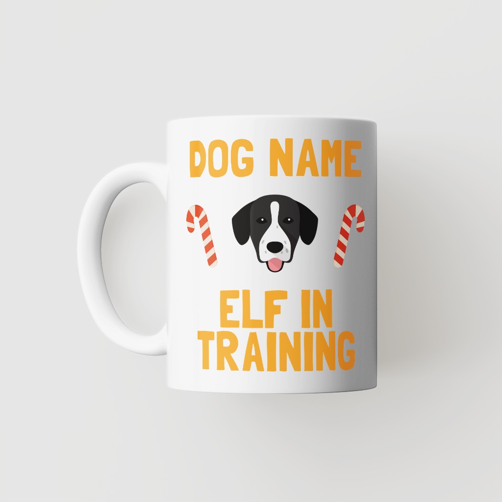 Elf In Training: Personalized {breedFullName} Mug