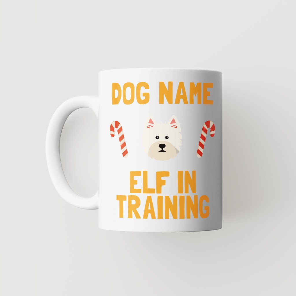 Elf In Training: Personalised {breedFullName} Mug