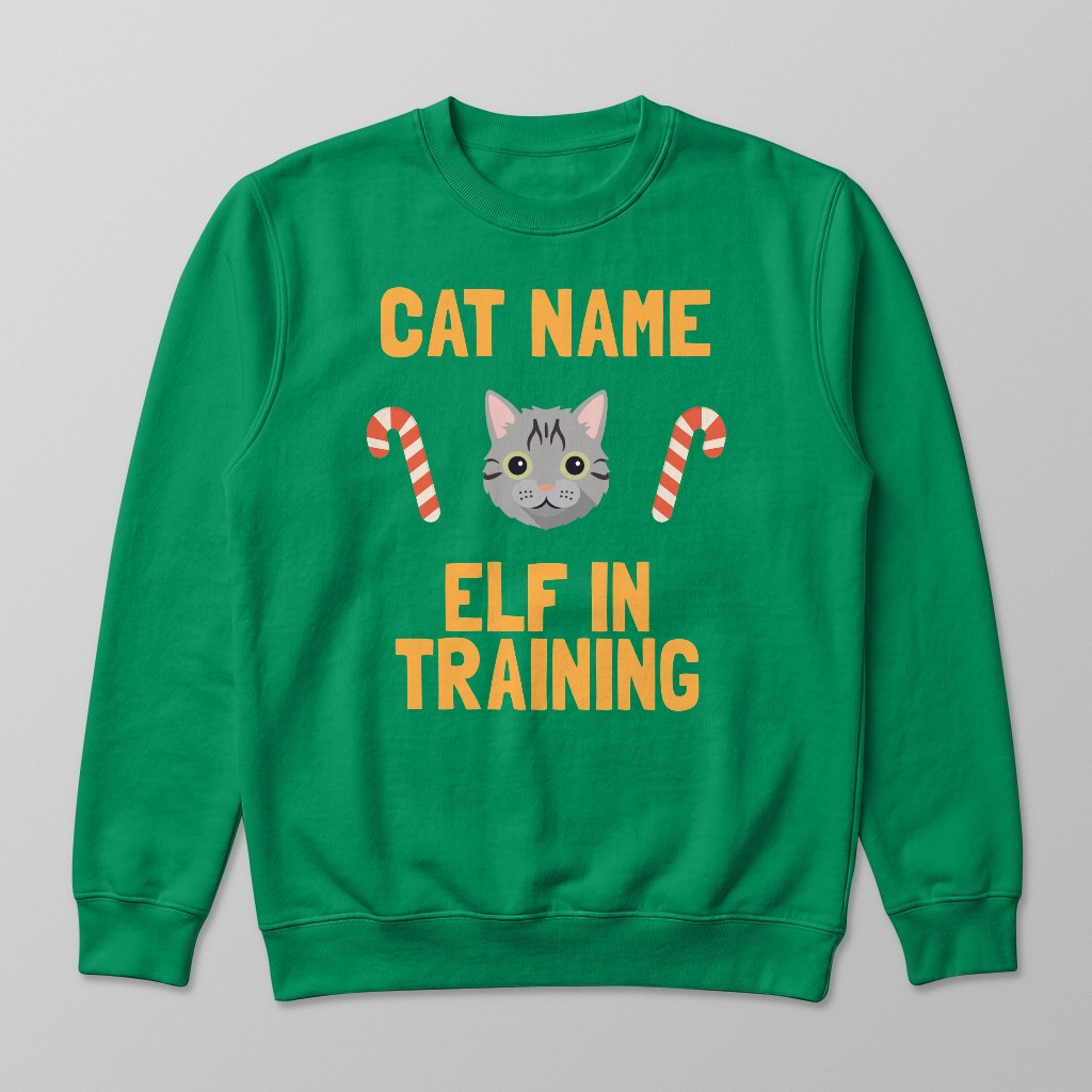 Elf In Training: Personalised {breedFullName} Sweatshirt