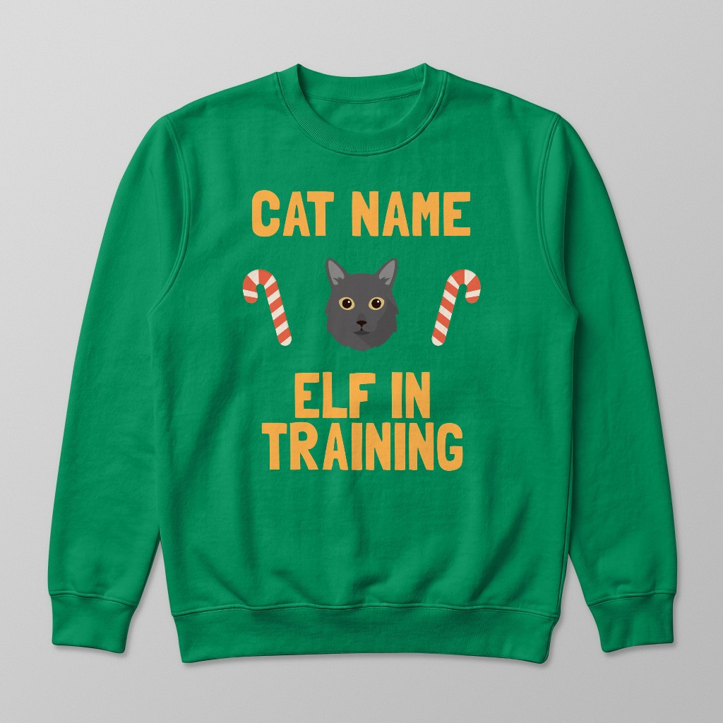 Elf In Training: Personalised {breedFullName} Sweatshirt