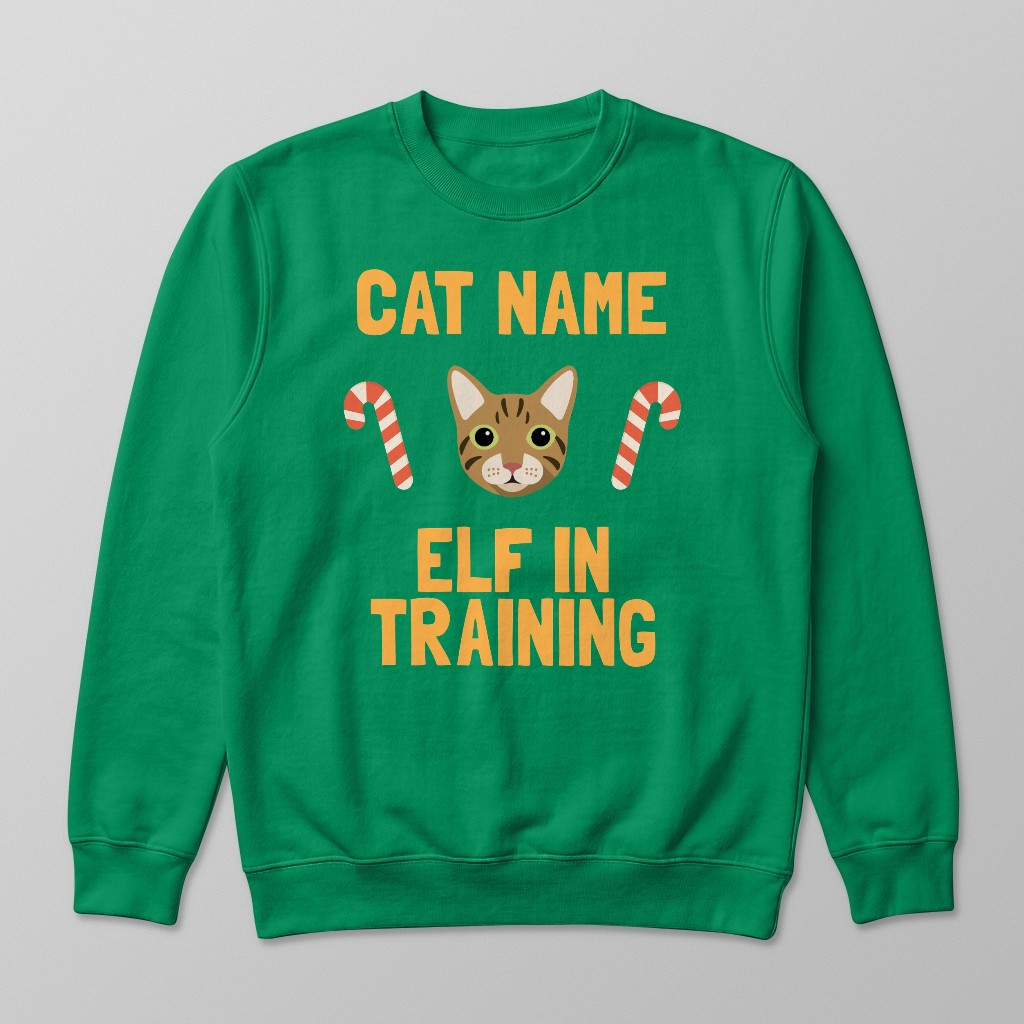 Elf In Training: Personalised {breedFullName} Sweatshirt