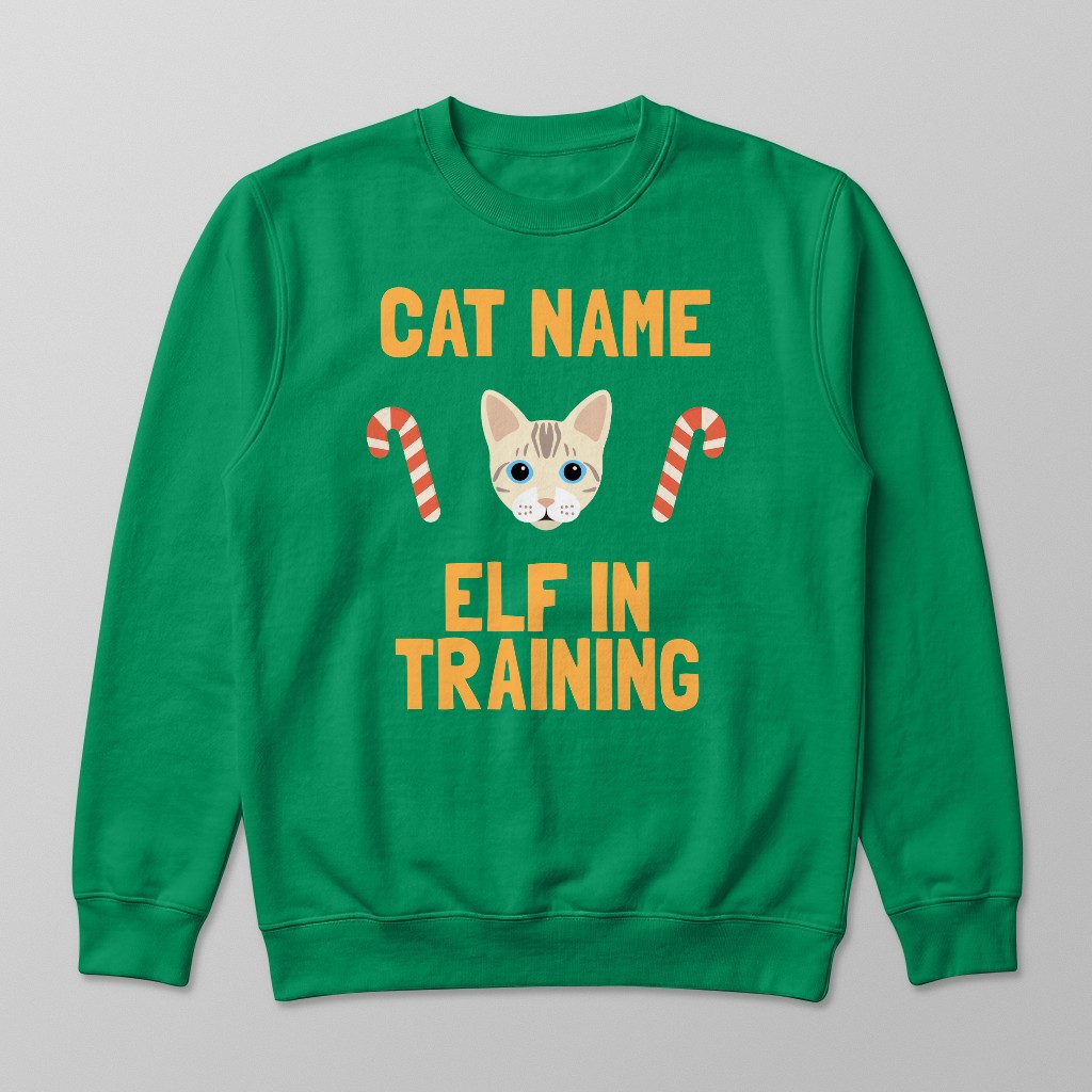 Elf In Training: Personalised {breedFullName} Sweatshirt