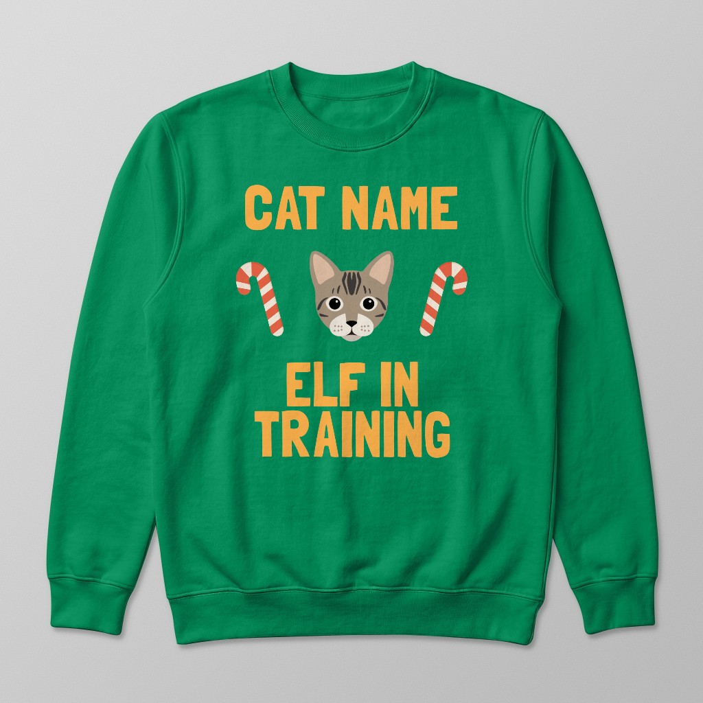 Elf In Training: Personalised {breedFullName} Sweatshirt