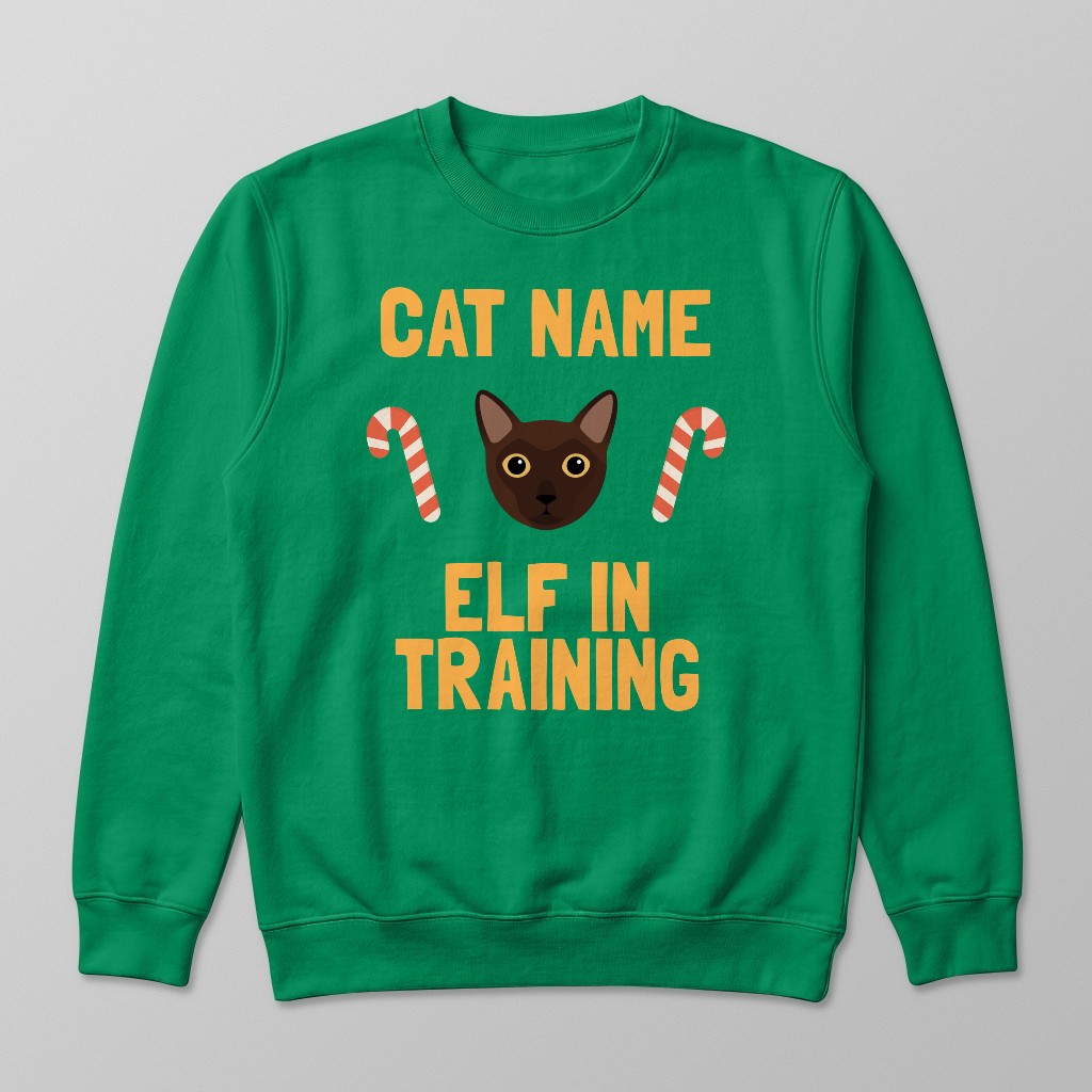 Elf In Training: Personalised {breedFullName} Sweatshirt
