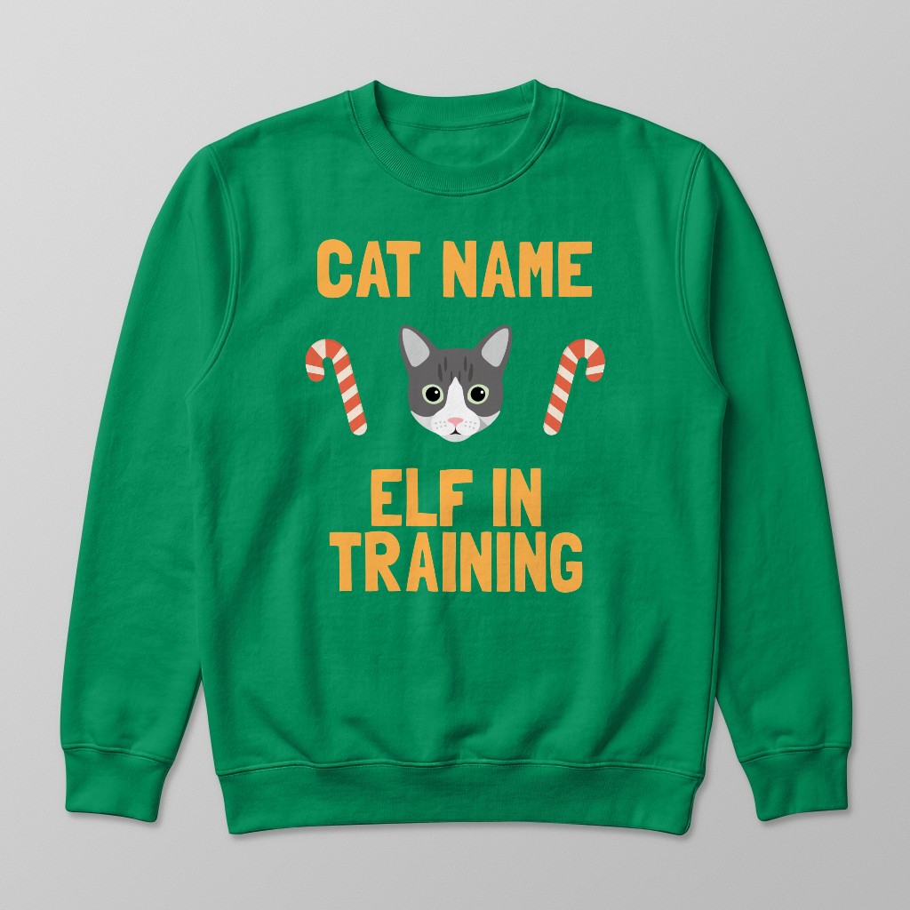 Elf In Training: Personalised {breedFullName} Sweatshirt