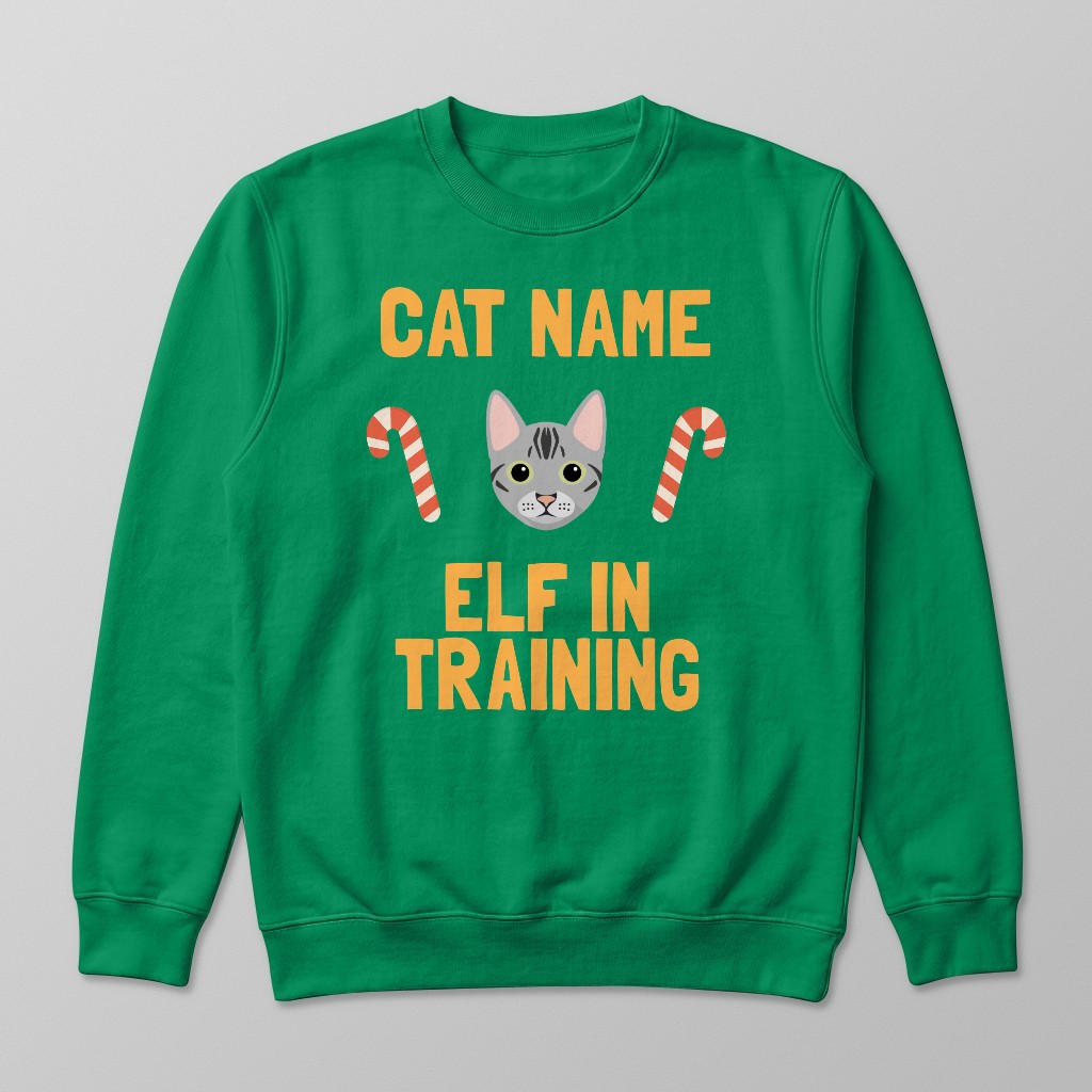 Elf In Training: Personalised {breedFullName} Sweatshirt