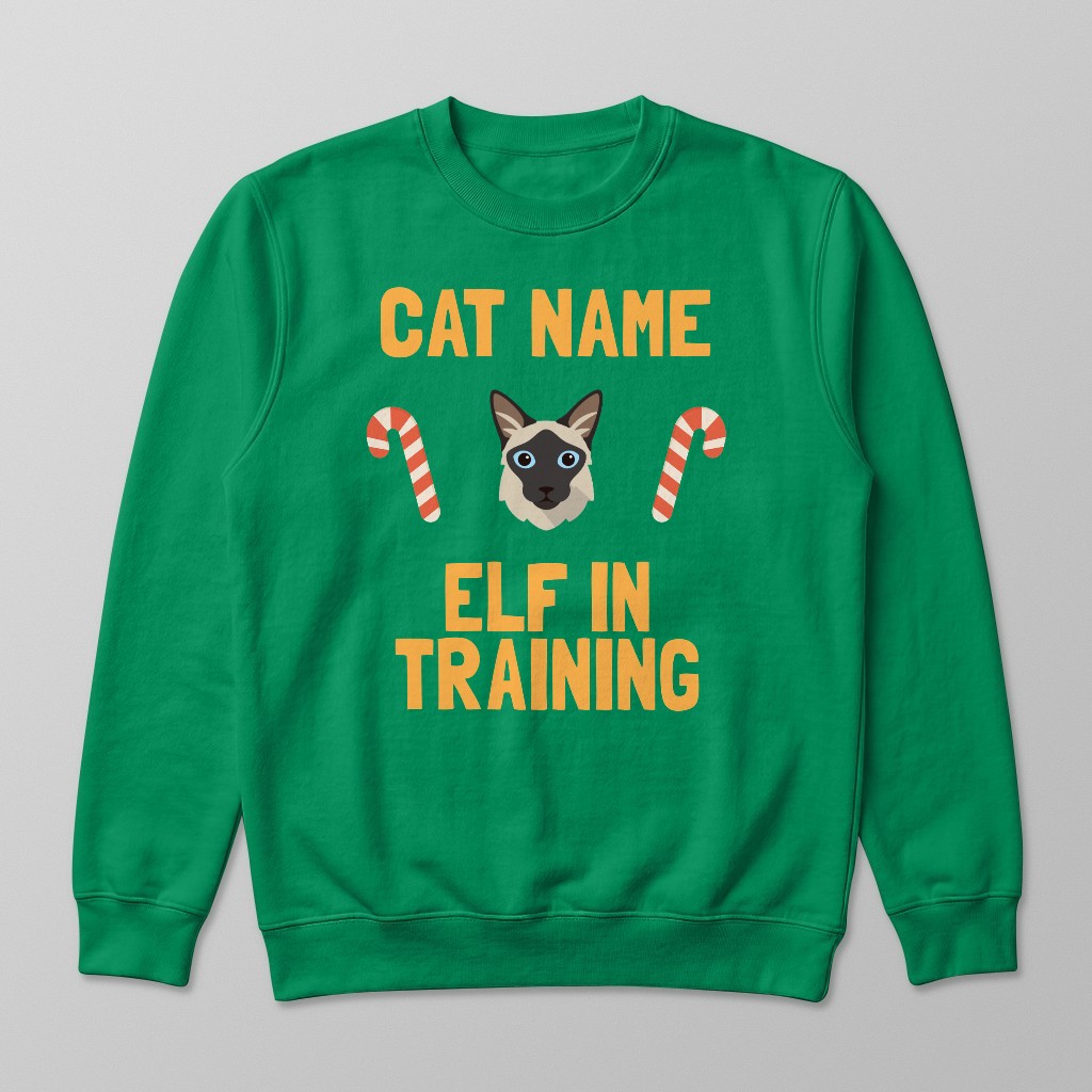 Elf In Training: Personalised {breedFullName} Sweatshirt