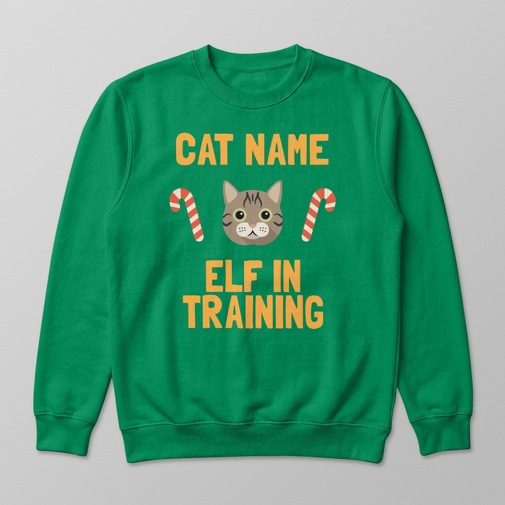 Elf In Training: Personalised {breedFullName} Sweatshirt