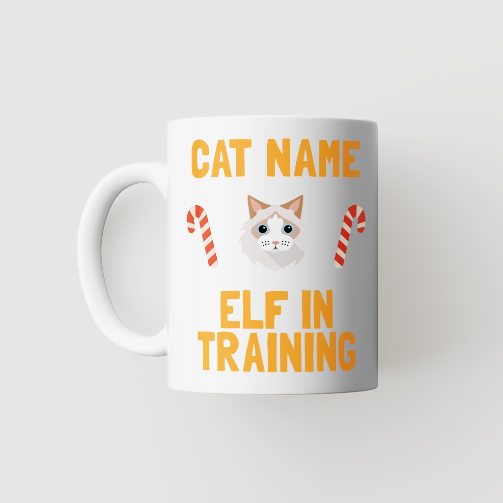 Elf In Training: Personalised {breedFullName} Mug
