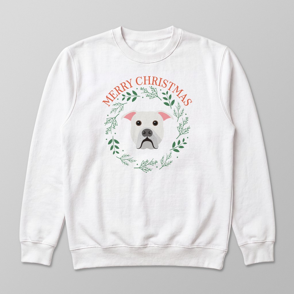 Merry Christmas Wreath: Personalised {breedFullName} Sweatshirt