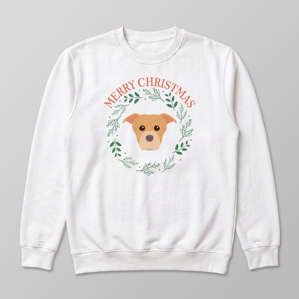 Merry Christmas Wreath: Personalised {breedFullName} Sweatshirt