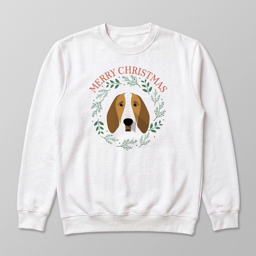 Merry Christmas Wreath: Personalised {breedFullName} Sweatshirt