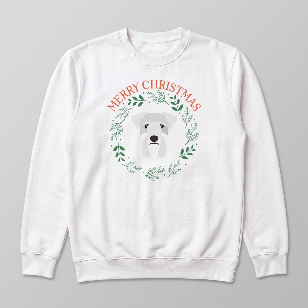 Merry Christmas Wreath: Personalised {breedFullName} Sweatshirt