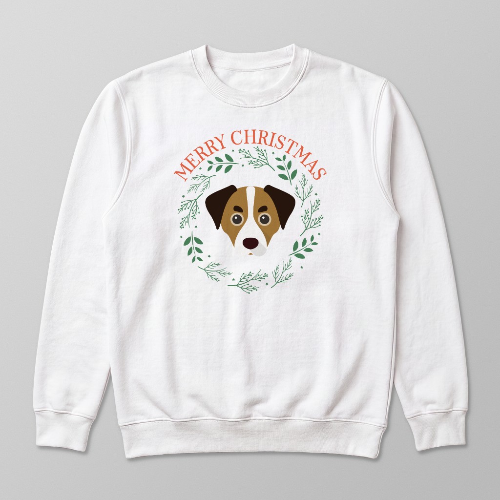Merry Christmas Wreath: Personalized {breedFullName} Sweatshirt