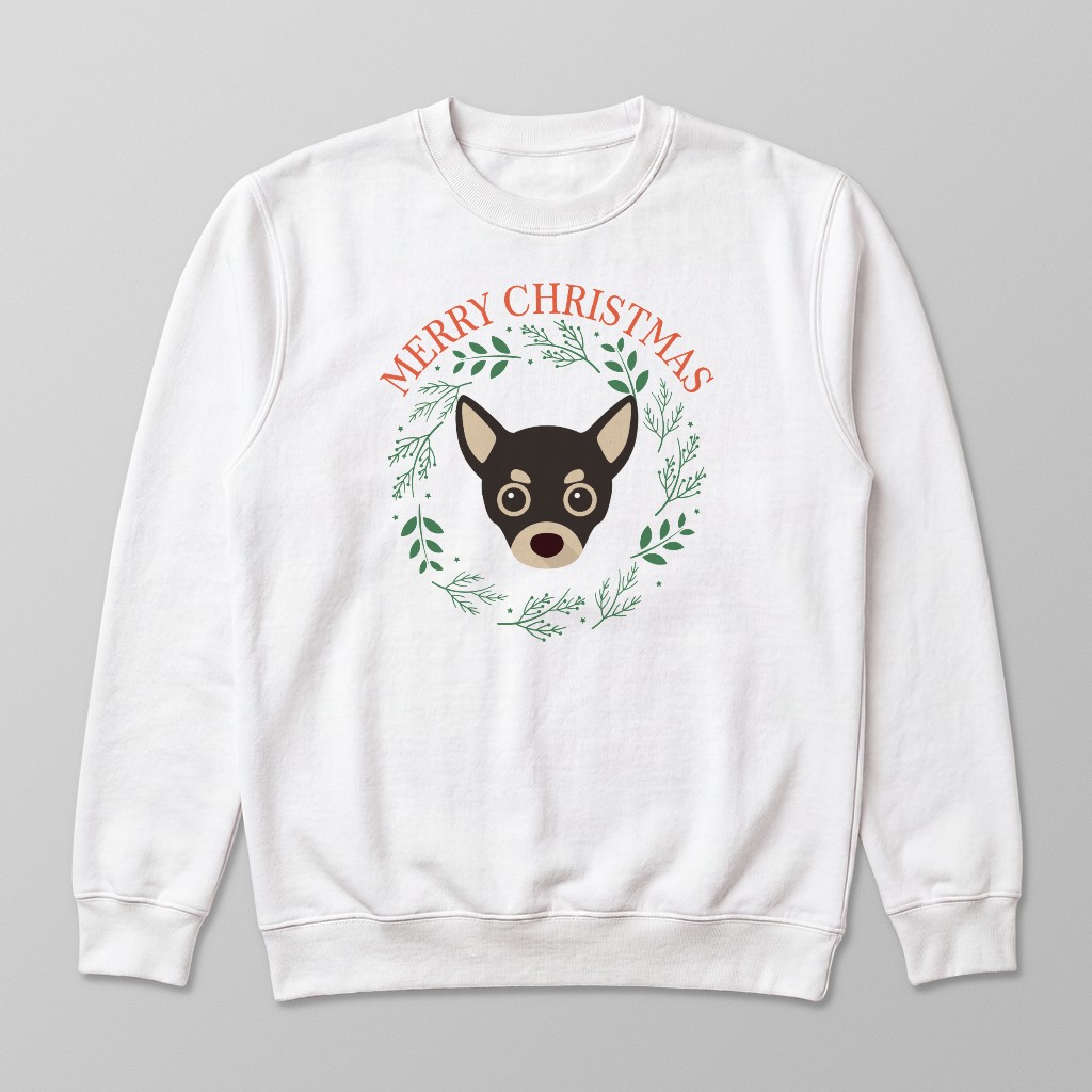 Merry Christmas Wreath: Personalised {breedFullName} Sweatshirt