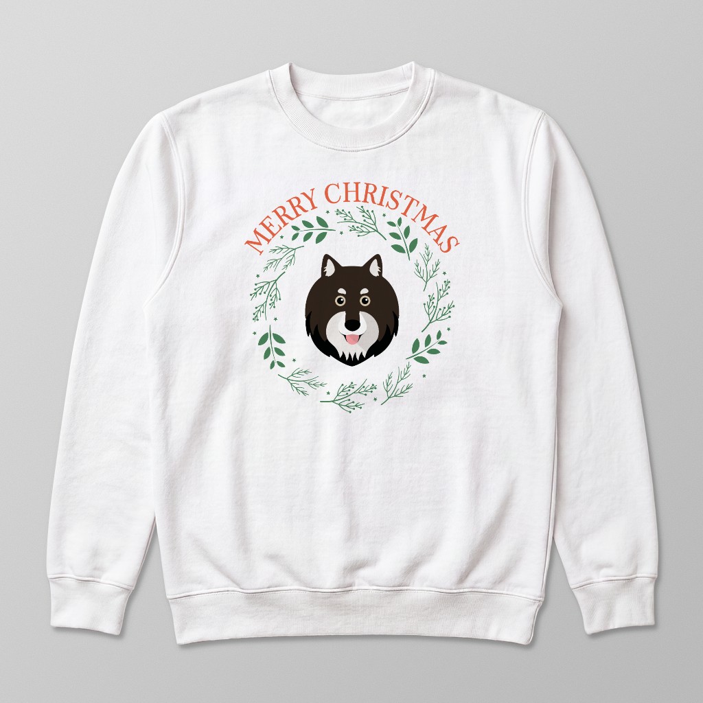 Merry Christmas Wreath: Personalised {breedFullName} Sweatshirt