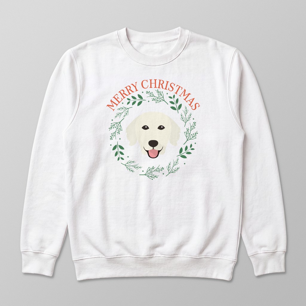 Merry Christmas Wreath: Personalised {breedFullName} Sweatshirt