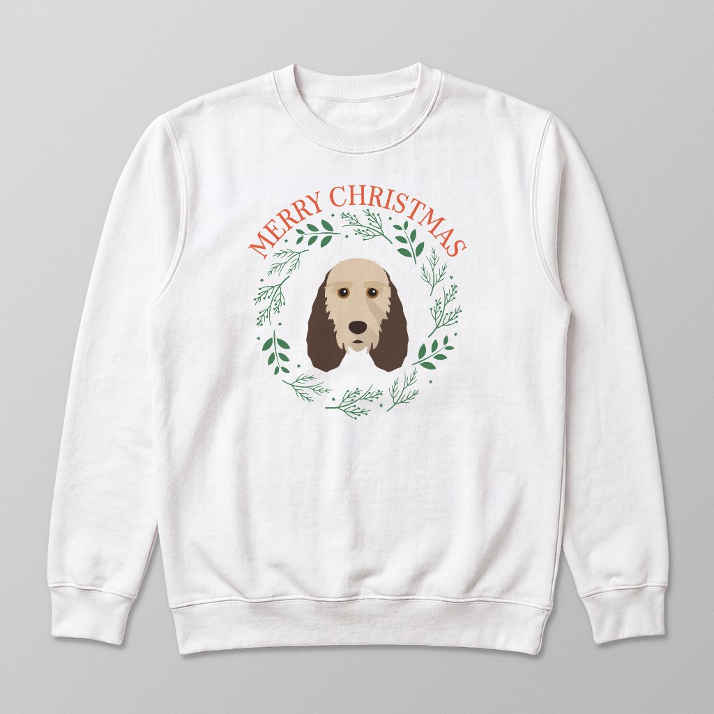 Merry Christmas Wreath: Personalised {breedFullName} Sweatshirt
