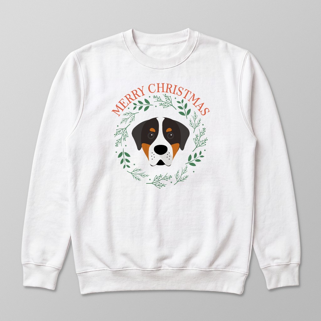 Merry Christmas Wreath: Personalised {breedFullName} Sweatshirt