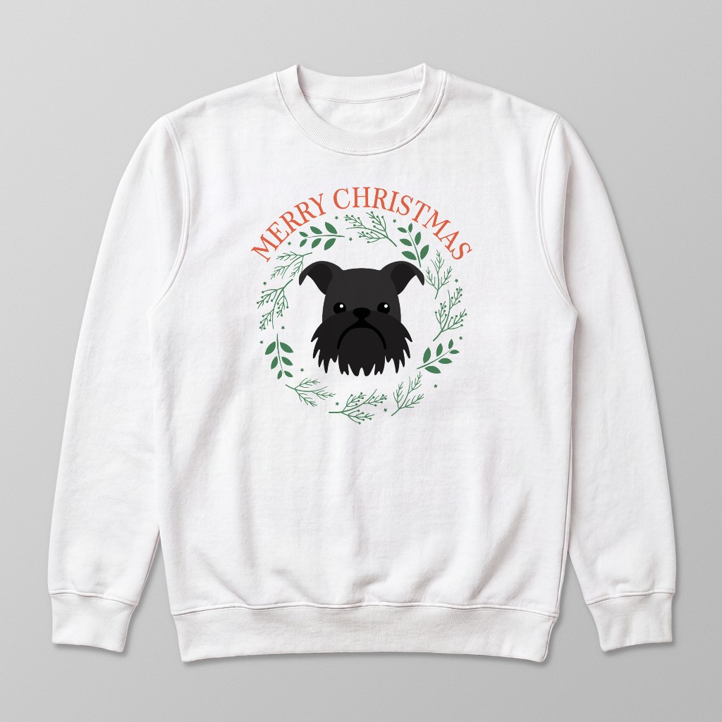 Merry Christmas Wreath: Personalised {breedFullName} Sweatshirt
