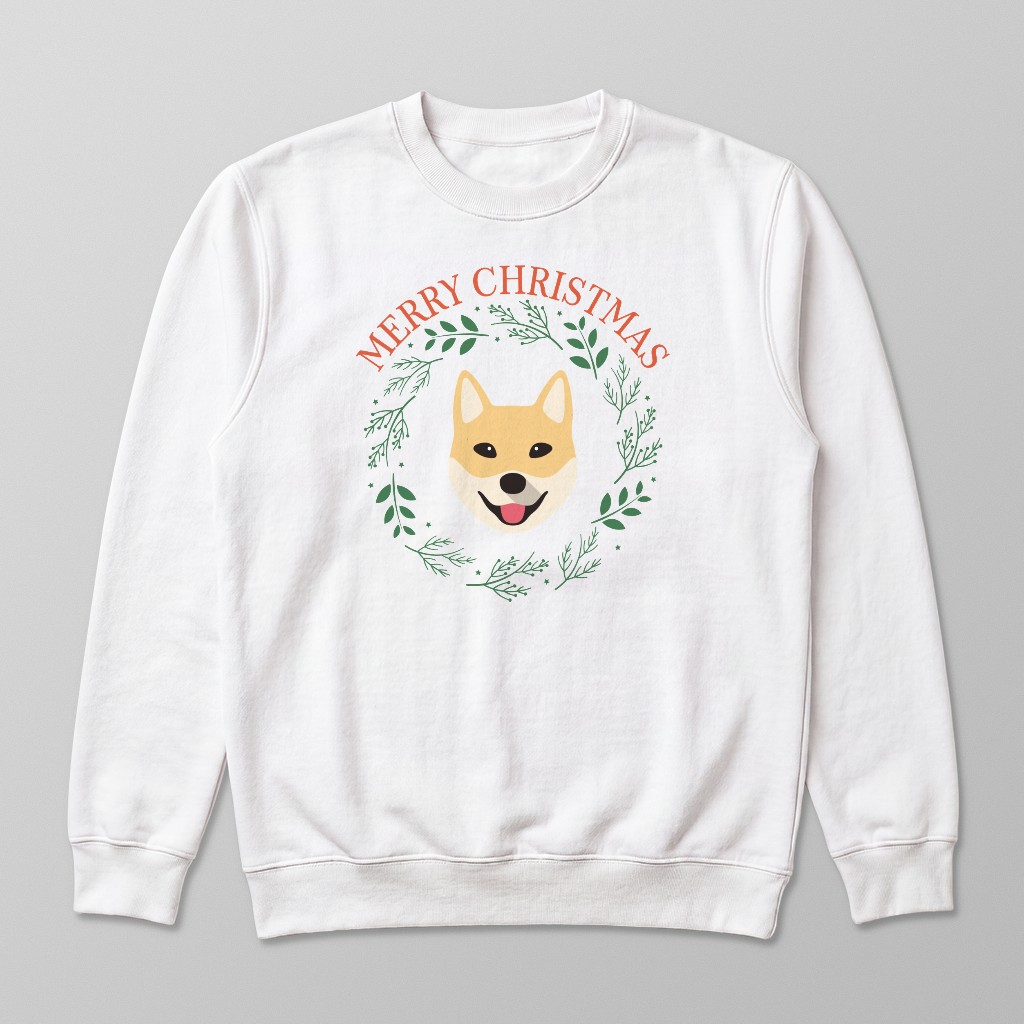 Merry Christmas Wreath: Personalised {breedFullName} Sweatshirt
