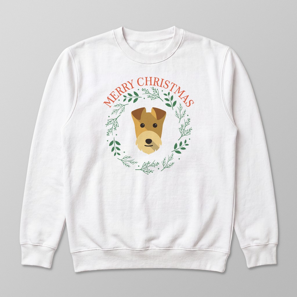 Merry Christmas Wreath: Personalised {breedFullName} Sweatshirt