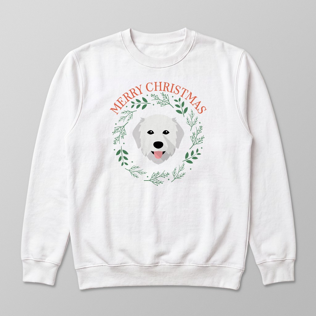 Merry Christmas Wreath: Personalised {breedFullName} Sweatshirt