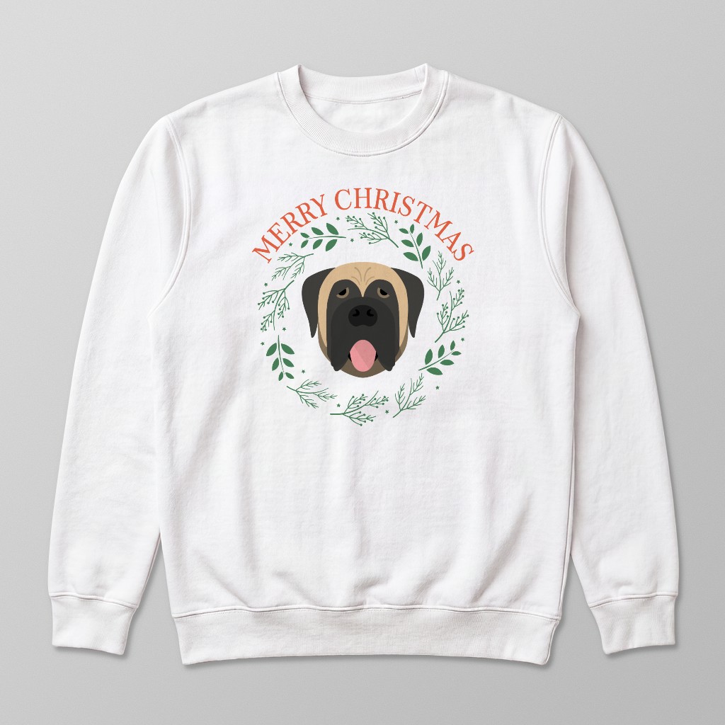 Merry Christmas Wreath: Personalised {breedFullName} Sweatshirt