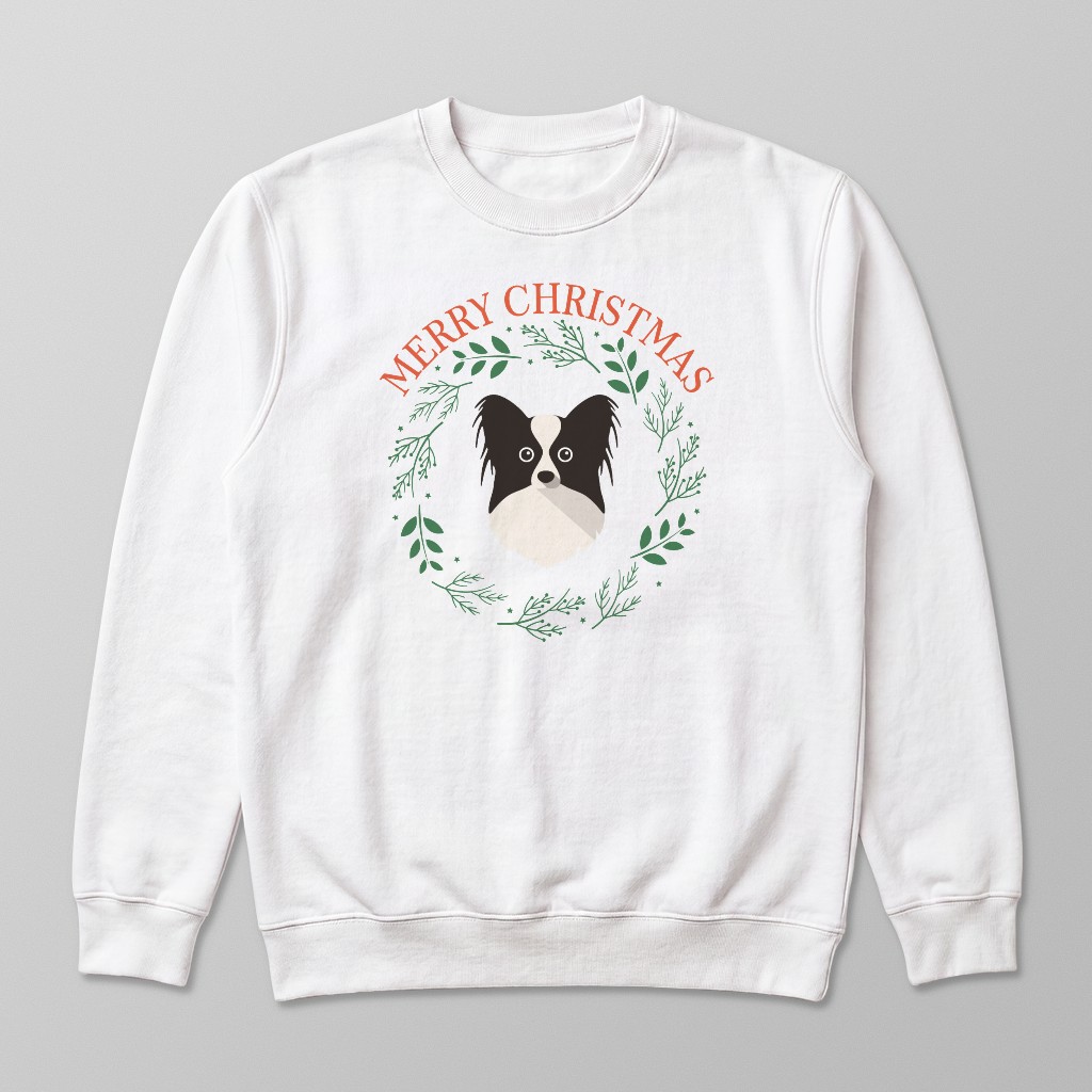Merry Christmas Wreath: Personalised {breedFullName} Sweatshirt