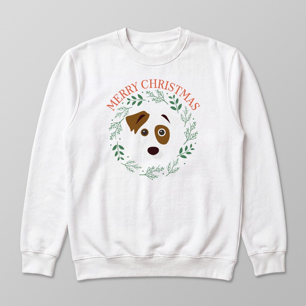 Merry Christmas Wreath: Personalised {breedFullName} Sweatshirt