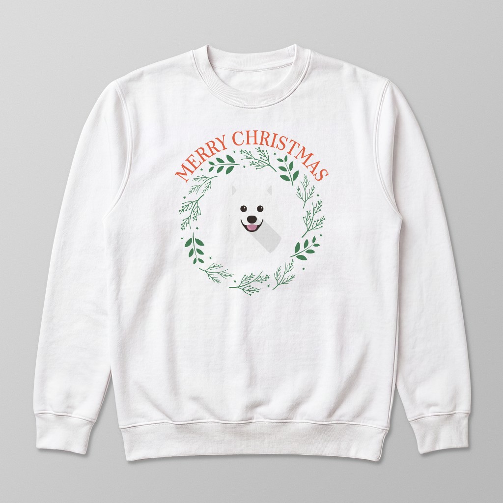 Merry Christmas Wreath: Personalised {breedFullName} Sweatshirt