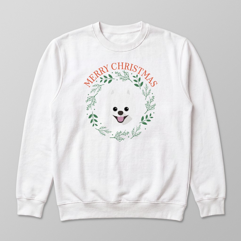 Merry Christmas Wreath: Personalised {breedFullName} Sweatshirt