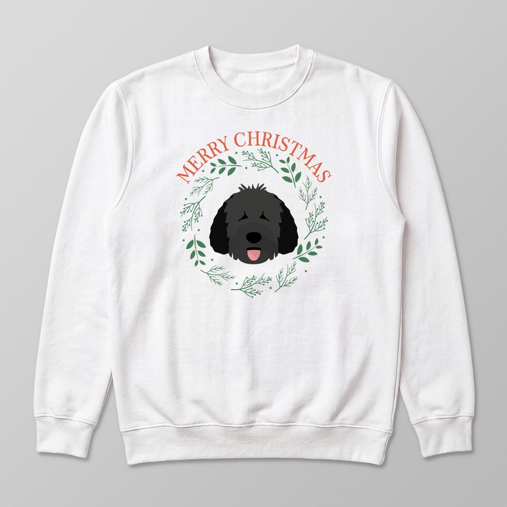 Merry Christmas Wreath: Personalised {breedFullName} Sweatshirt