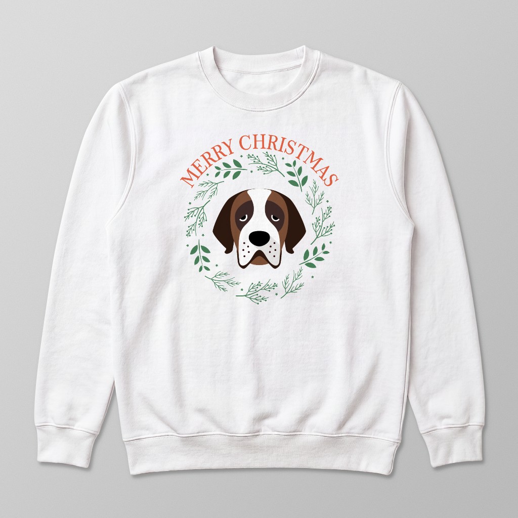 Merry Christmas Wreath: Personalised {breedFullName} Sweatshirt
