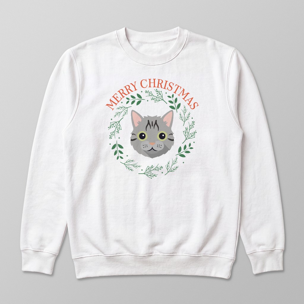 Merry Christmas Wreath: Personalised {breedFullName} Sweatshirt