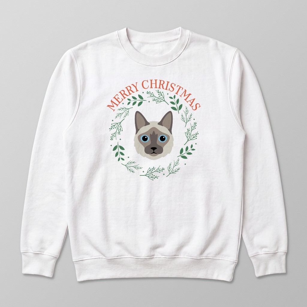 Merry Christmas Wreath: Personalised {breedFullName} Sweatshirt