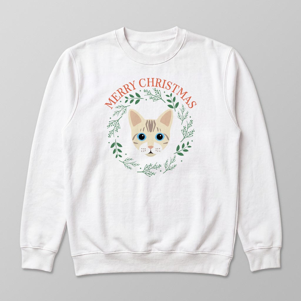 Merry Christmas Wreath: Personalised {breedFullName} Sweatshirt