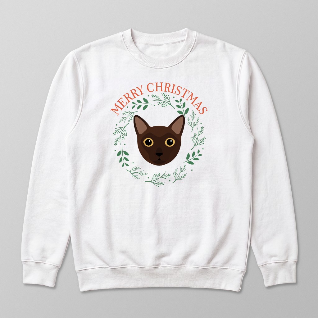 Merry Christmas Wreath: Personalised {breedFullName} Sweatshirt