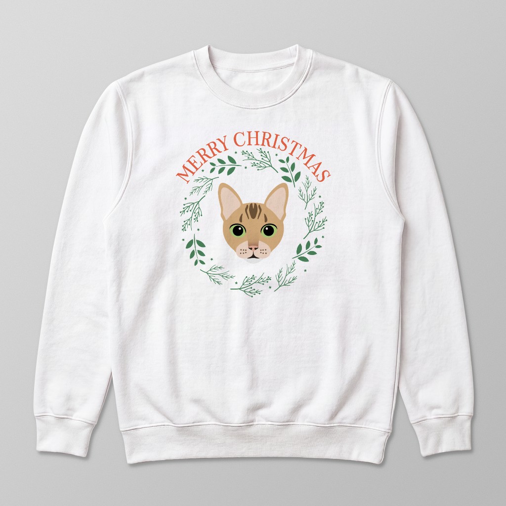 Merry Christmas Wreath: Personalised {breedFullName} Sweatshirt