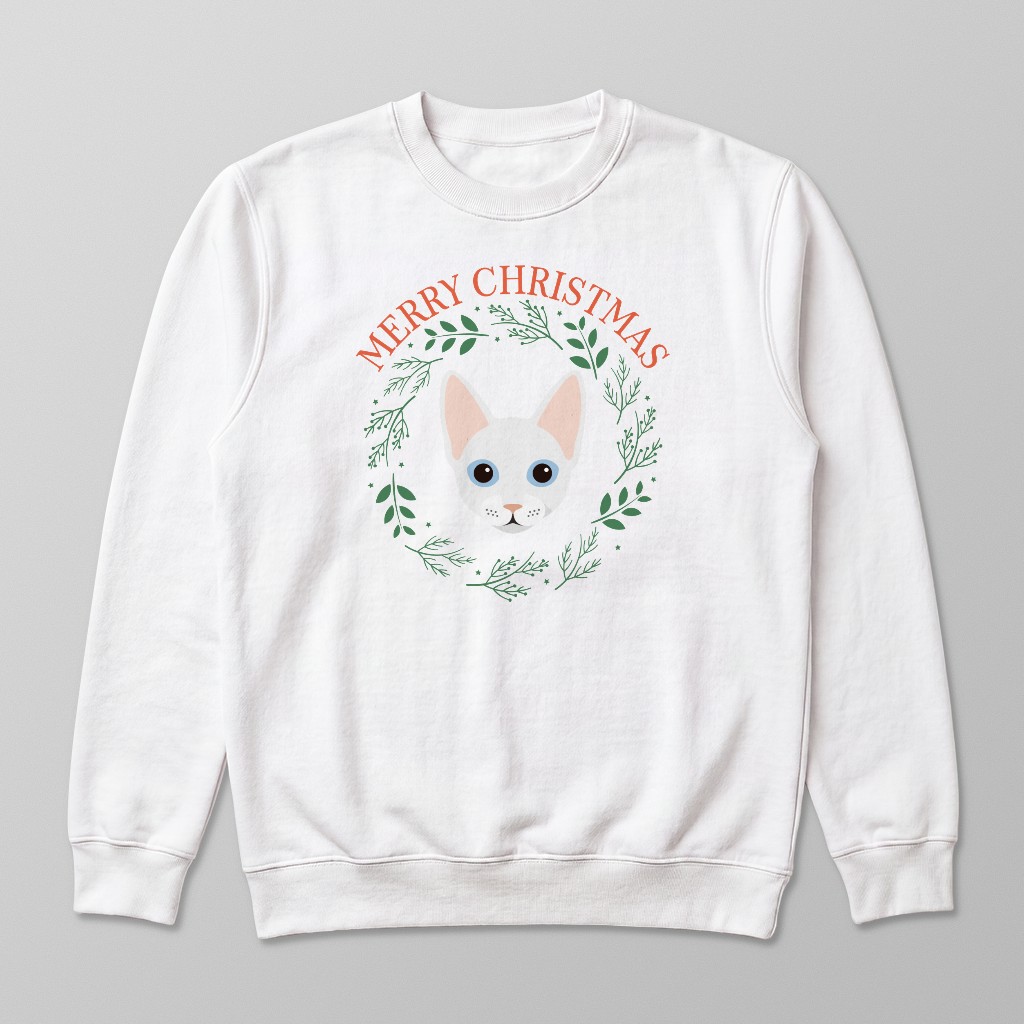 Merry Christmas Wreath: Personalised {breedFullName} Sweatshirt